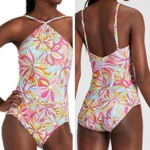NWT Kate Spade Anemone Halter One Piece Bathing Suit - Size M